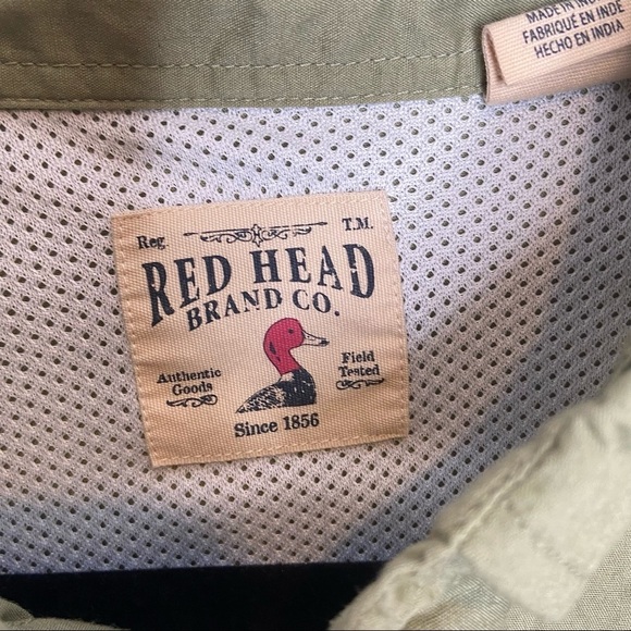 Red Head Brand men’s green button‎ down Sz medium - Picture 5 of 7
